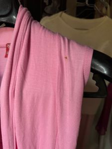 Pink Sleeveless Waterfall Cardigan