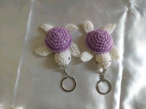 Handmade Crochet Turtle Keychain