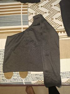 Solid Grey Full Sleeve Top