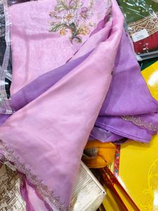 Beautiful Lilac Floral Saree