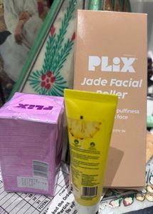 3 PLIX Skincare Set: Jade Roller &amp; Treatments