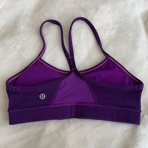 Lululemon Athletica Purple Striped Bra