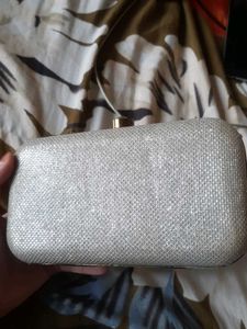 Sparkling Silver Evening Clutch