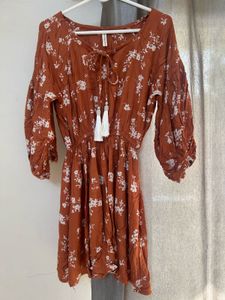 Boho Floral Print Dress