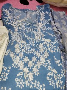 Nayra cut Printed Kurta and one embroidered