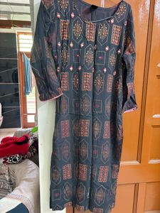 Elegant Black Printed Kurta