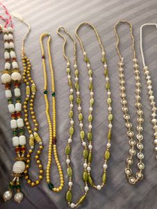 Assorted 9 Beaded Necklaces mala
