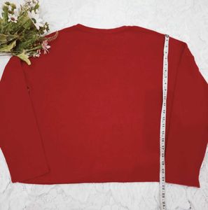 Red Long Sleeve Top