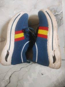 Comfortable Blue Knit Sneakers