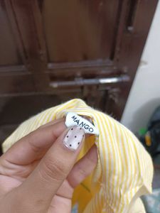 Striped Yellow Button-Up Shirt