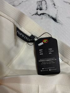Cream Textured Pants