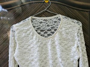 Sheer Lace Long Sleeve Top