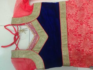 Designer net and velvet kurti