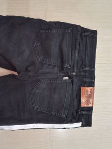 Men's Black Jeans with Side Stripe