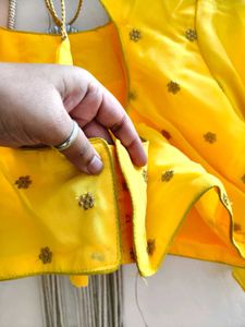 Vibrant Yellow Embroidered Blouse 44