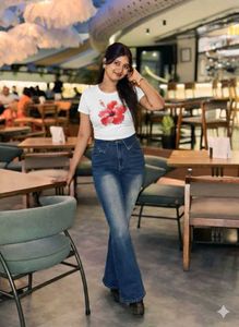 cute basic flower printed crop top