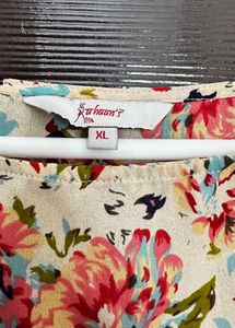 Floral Print Sheer Top