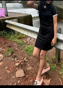 Chic Black Peter Pan Collar Dress