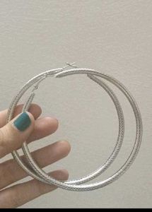 SET OF 4 Sparkling Hoop Earrings abs Necklace
