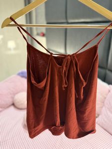 Rusty Orange Spaghetti Strap Tank Top