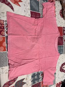 Pink Cotton Tunic Top