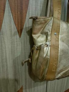 Gold Textured Tote Bag