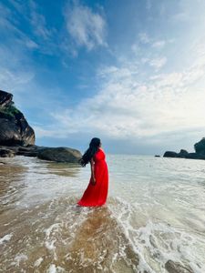Red Halter Neck Backless Maxi Dress