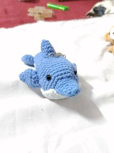 Cute Crochet Dolphin Keychain