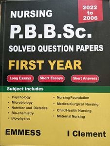 Nursing P.B.B.Sc. Solved Question Papers