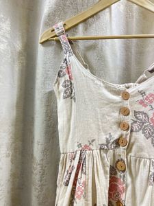 Boho Floral Button-Up Sundress
