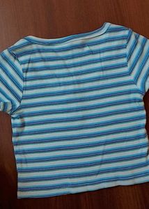 Striped Short Sleeve Top