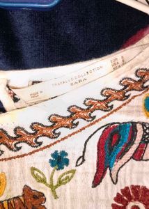 Embroidered Boho Tunic Top