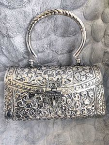 New Antique German Silver Clutch Bag