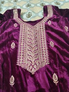 Elegant Velvet Kurta Set