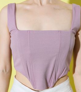 New-Chic Purple Corset Top