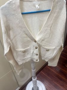 H&amp;M Knit Cardigan with Gold Buttons