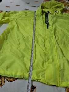 Neon Yellow Hooded Windbreaker Jacket with pant