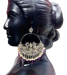 Elegant Peacock Design Hoop Earrings