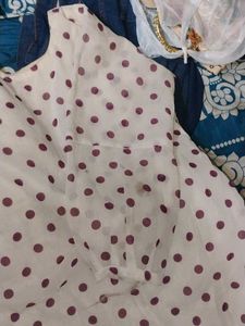 White Polka Dot Kurta