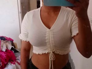 Stylish White Crop Top