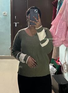 Olive Green Knit Sweater