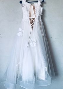 Ivory A Line Floor Wedding Dress