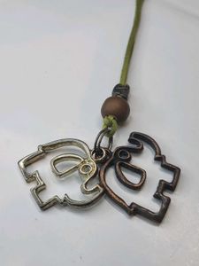 Faux Leather Elephant Statement Necklace