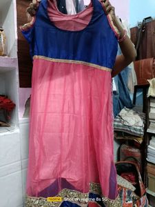 Beautiful Pink and Blue Kurta Set