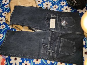 Stylish Dark Wash Cargo Jeans