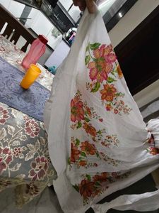 White Floral Kurta Set