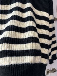 Striped Zip-Up Sweater