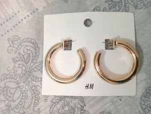 H&amp;M New Gold Hoop Earrings