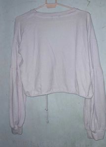Lavender Waffle Knit Cropped Pullover