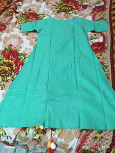 Green Kurta with Tree Print